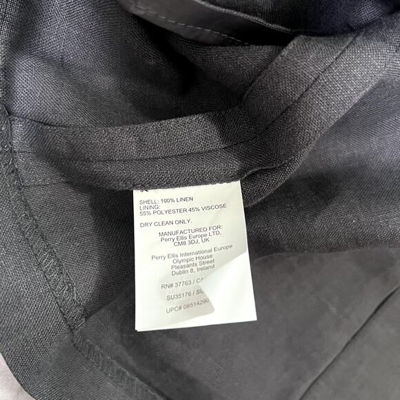 Cubavera Men's Classic-Fit Solid Delave Linen Sport Coat Sz XL- Blackened Pearl - Picture 7 of 7